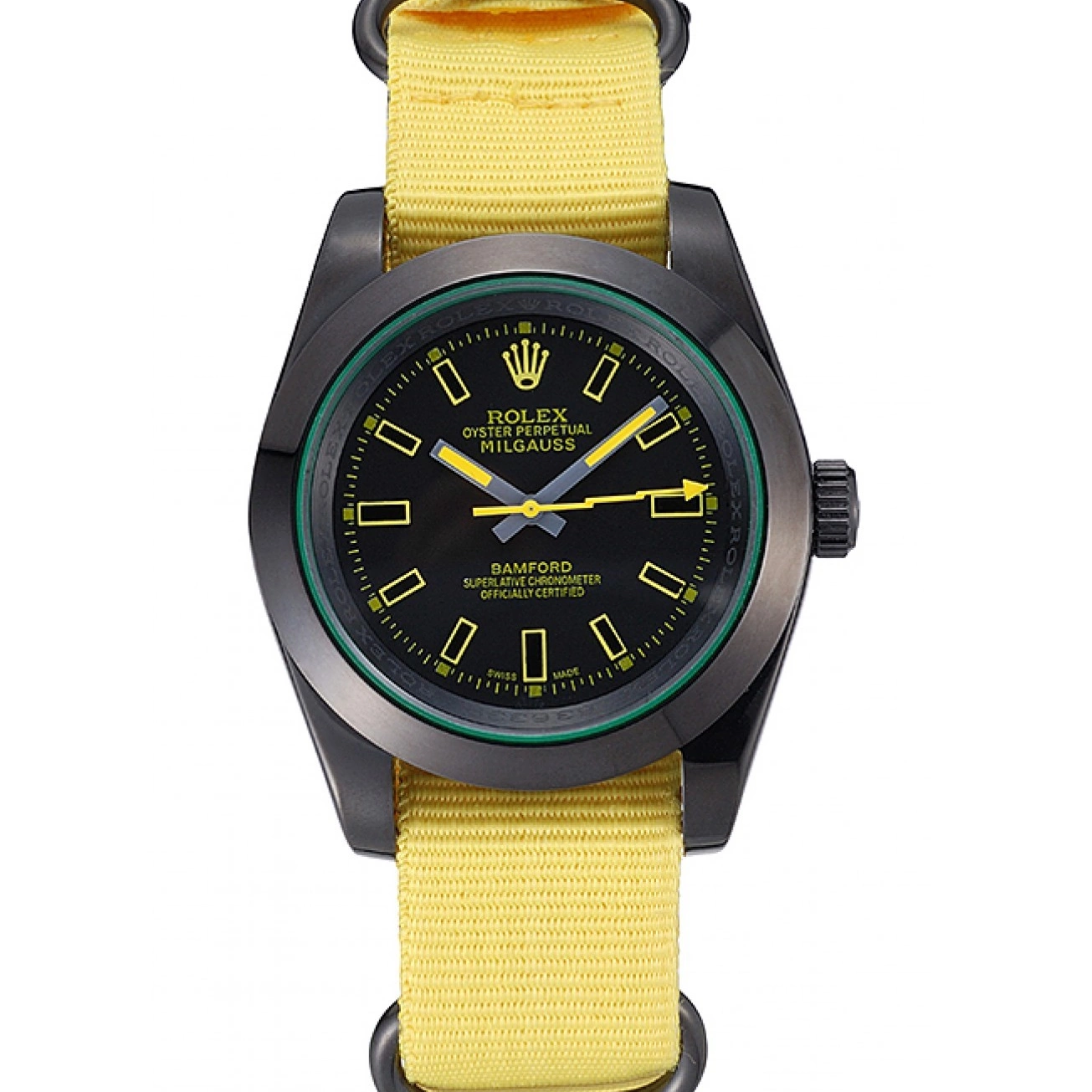 621999 Strap Nylon Rolex Bamford Yellow Milgauss 0530